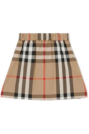 Beige Vintage Check pleated skirt BURBERRY KIDS | 8061826A7028